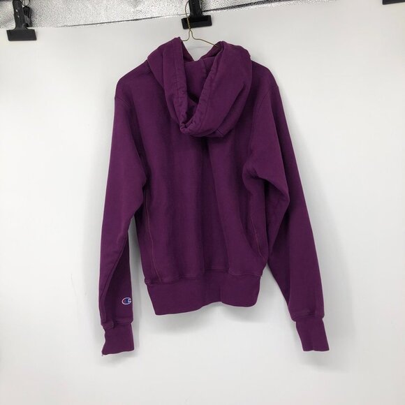 Champion Reverse Weave  script purple pullover hoodie women’s small - Picture 14 of 15